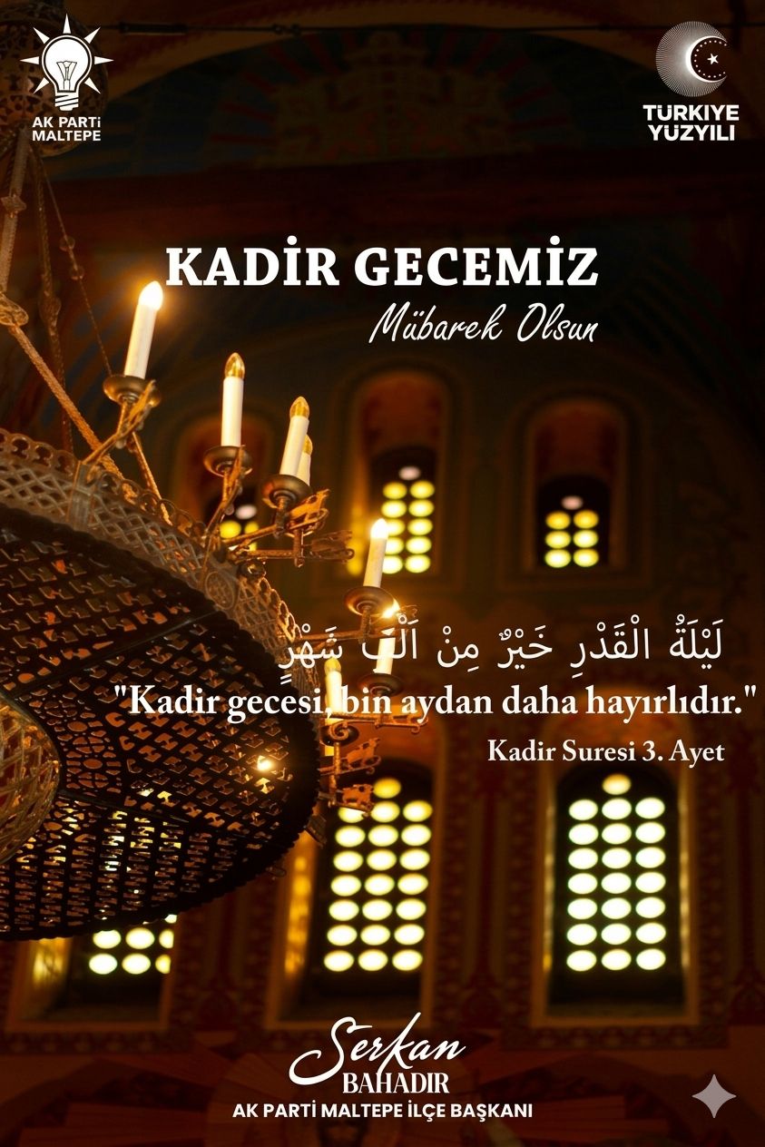 Bin Aydan Daha Hayırlı Olan Kadir Gecemiz Mübarek Olsun