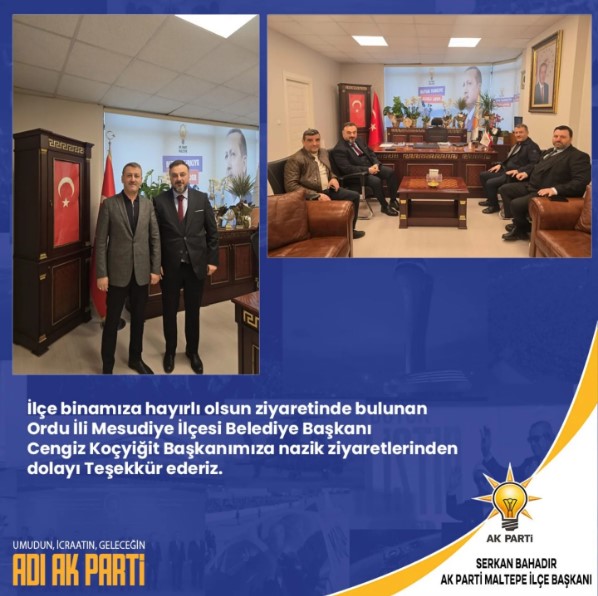 Ordu İli Mesudiye İlçesi Belediye Başkanı Cengiz Koçyiğit'in Hayırlı Olsun Ziyareti